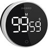 INKBIRD Timer da Cucina con Grande LED, IDT-01 Timer Cucina Magnetico| Conto Alla Rovescia, 500 mAh, 3 Livelli di Volume, Timer Digitale USB Ricaricabile per Cucinare, Cuocere, Sport, Studio