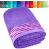 Lashuma Telo mare cotone grande 200x100 cm, Asciugamano xxl spugna Lugano, Asciugamano mare - Lavanda