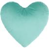 Morbidissimi - Cuscino Arredo Cuore Danae in Velluto 35x38 cm Giada, Cuscino Decorativo Sfoderabile con Cerniera, Design Romantico per Divano Letto Poltrona, Made in Italy AC371