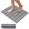 ZHVoyage Tappeto Bagno Diatomite Pieghevole - Tappetino in Pietra di Diatomee Rigido, Tappeto Doccia Antiscivolo Super Assorbente ad Asciugatura Rapida per Casa e Cucina, 30x40 cm (Grigio chiaro)