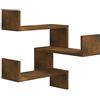 vidaXL Scaffale Parete Angolo Rovere Anticato 40x40x50cm Multistrato