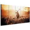 murando Quadro Cervo 200x80 cm 5 pezzi Stampa su tela XXL Immagini moderni Murale Fotografia Grafica Decorazione da parete Natura Animale Paesaggio g-B-0045-b-n