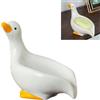 Xfeyaqlo Porta Saponetta Carino Anatra, Portasapone Bagno, Porta Sapone Solido Creativo, Porta Saponetta Ceramica, Non Stagnante Portasapone Drenante (Bianco)
