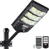 YACAISI Luce di strada solare esterna, 1200 W LED Grande Lampada solare per parcheggio impermeabile con sensore di movimento e telecomando, 8500 K Luce di sicurezza esterna per cortile e parcheggio (1PACK)