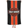 NICHIYOBI Harley Davidson - Telo mare con stampa digitale 3D, alla moda, morbido e resistente alla luce (370 cm x 140 cm)