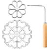 Kopinma Stampo a Forma di achappam Bunuelos con Petali di Rosa, Strumento Bunuelos, Set di stampi per Waffle da Forno in Cucina