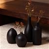 VASETOPIA Vasi in Ceramica, Set di 4 Vaso Domestica Decorativo per Camera da Letto, Soggiorno (09 Nero)
