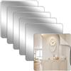 Dhisperares 6 Pezzi Specchio Adesivo per Armadio 15 x 15 cm, Quadrato Flessibile