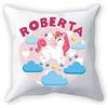 Overthetee Cuscino Bambina Unicorno - Personalizza Nome - Nuvole - Magia - Cielo - Unicorni - Bimba - Idee Regalo - Cuscino Cameretta