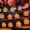 Koboko Catena luminosa a forma di zampe, 1,5 m, 10 LED, a batteria | Catena luminosa decorativa per gatti, per interni, decorazioni per compleanni, matrimoni, feste