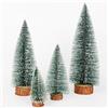 KEYIDO 4 Pezzi Alberelli di Natale Piccoli Innevato Mini Alberi di Natale per Villaggio Natale Artificiali Pinetti Natalizi Decorativi di Natale per Presepe Addobbi Albero di Natale in Miniatura