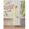 Whakano 1 tenda a fili con cuore, zanzariera, divisorio, tenda per porta, finestra, decorazione per la casa, per feste, matrimoni, caffetterie, ristoranti, beige