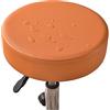 ZZDZW 1/2/4/6 Pezzi Copri Pouf Da Bar Rotondo Impermeabile Pelle PU Copriseduta Sedie Alta Elasticità Fodera Per Sedia Cuscino Copridivano Coprisgabello Da Bar Elastico Per Sedie ( Color : Orange , Size : S