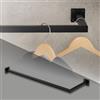 ML DESIGN modern living ML-Design Appendiabiti Porta Asciugamani a L con Attacco a Parete 90x30 cm in Acciaio Nero per Bagno Cucina Soggiorno Balcone Camera da Letto Porta Salviette da Muro Salvaspazio Peso Supportato 50 kg