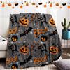 WZXGHE Coperta Halloween 130x150,Morbida Sofficeo Zucca,Fantasma Pipistrello Motiv flanella Plaid,Per HalloweenCopridivano (Halloween-B, 130x150cm)