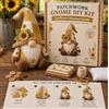 Generic Kit patchwork fai da te con animali - Crea i tuoi adorabili animali, kit patchwork fai da te con gnomo natalizio, progetto di cucito 3D con gatto fai da te per adulti e principianti, decorazione per