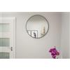 NMK HOME Specchio Rotondo Parete Versatile Metallo 70 cm Cornice Nera