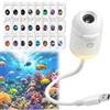 Wbietu Proiettore HD Smart Dynamic 5D olografico per luce notturna, proiettore Star HD Plug and Play, proiettore Galaxy Star regolabile, proiettori USB Galaxy e Luna a 360° per camera da letto, soffitto