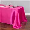 Chickwin Tovaglia Rettangolare in Raso Elegante Tinta Unita Setosa Tovaglia Copri Tavolo da Intern Lavabile per Matrimoni, Hotel, Ristorante, Feste, Banchetti, Vacanze (Rosa scuro,145x366cm)
