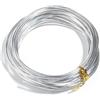 VONCYKI Cordoncino in acciaio inox da 0,6/0,8/1,0/1,2/1,5/2 mm, filo metallico per la creazione di gioielli e accessori (argento, 01, 0,6 mm x 10 metri)