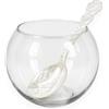 KORAT Vaso Boccia Portaconfetti in Vetro per Confettata Matrimonio con Cucchiaio Perlato, Boccia Trasparente per Bomboniere Comunione Laurea - H. 13 x Ø 16 cm