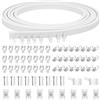 LCUHAVA Binario Tenda Soffitto Scorrevole, 3 M Binario per Tende a Soffitto, Binario Tenda Parete, Flexible Curtain Track con Rulli Muti, per Stanze, Camper, Tende da Doccia, Camere da Letto