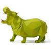 HAUCOZE Amoy-Art Ippopotamo Statuetta Scultura Moderna Statua Figurina Animale Decorazione Regalo Casa Soprammobili Ornamento Resina Arte 18cm
