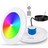 COOLWEST Proiettore Piscina LED con Filettatura 1 1/2, 25W Lampade Piscina RGB Multicolore con Telecomando, Ø180mm, 12V AC/DC IP68 Impermeabile Luci per Piscinas Cemento SPA