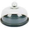 Operitacx 1 Set Vassoio Da Esposizione Per Torte Alzatina Rotonda In Con Vassoio In Ceramica E Coperchio Per Matrimoni E Da Forno Contenitore Da Esposizione Con Coperchio