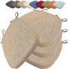 uyeoco 4 Pezzi Cuscino per Sedia da Pranzo Con Lacci, Rimovibile e Facile da Pulire con cerniera - Forma Trapezoidale - Morbido e Resistente Per Cucina, Sala da Pranzo, Ufficio(Color 3,43X40X35X5cm)