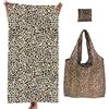 SYTTNUM Leopardo Telo Da Mare Microfibra, Personalizzata Asciugamano da Spiaggia, Borsa di stampa leopard, Ultra Assorbente e Asciugatura Rapida Telo, Animal Microfibra Asciugatura Rapida Morbid Telo 2pcs