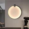 AstrizLamp Applique da Parete Interno LED, 50cm Nero Minimalista Cerchio Lampada da Muro per Soggiorno Dimmerabile Anello Luce Parete Illuminazione Indiretta Cablata, per Ufficio, Camera da Letto