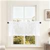 meioro Semitrasparenti Tende Cucina, Tende Corte per Finestre Tendine per Finestre Tenda Cucine, Bianco Corta per Curtain Piccole Soggiorno Bagno Pannello, Finestra Decorazione Tenda Tasca, 1 pezzo