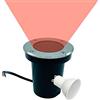Partenopeautensili® Faretto segnapasso calpestabile 10W 230V Con attacco GU10 Impermeabile IP65 Per viali giardini (Rotondo, Rosso)