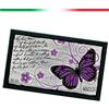 emmevi ZERBINO FARFALLA in gomma antiscivolo 40x70 cm interno esterno mod.FORMAT 49