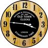 Retoo Orologio da Parete in Legno 50 cm, Massello, Silenzioso, Senza Ticchettio, per Soggiorno, Camera da Letto, Cucina, Ufficio, Ristorante, Retro, Moderno, Decorazione, Marrone-Nero