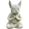 LSDZHK Statuetta di bulldog meditante, bulldog francese scultura seduta, statua del cane in resina Zen animale yoga, ornamento per cani