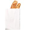 IMBALLAGGI 2000-200 Sacchetti Bianchi in Carta Kraft per Alimenti - 17x34 cm - Ideali per confezionare Pane e Generi Alimentari - Confezione da 200 buste di carta