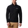 Columbia Mens Ascender Softshell Full Zip Rain Jacket, Black, X-Large Tall