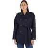 Tommy Hilfiger Cotton Short Trench, Giacche tessute Donna, Desert Sky,