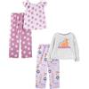 Simple Joys by Carter's Pigiama In Poliestere 4 Pezzi Bambine e ragazze, Pacco da 2, Animalier/Yoga, 8 anni