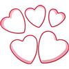 Graziano, Set 5 Tagliapasta Cuore Plastica Rosso - Diverse Misure (5-9cm), H 4cm, Con Custodia