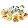 Graziano, Set 3 Stampi Tartine Acciaio Inox - Cuore, Fiore, Stella, 21.5x8cm, Per Antipasti Fantasiosi