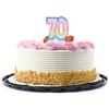 Graziano, Candelina Compleanno 70 Anni Glitter - Con Piedini in Plastica, 6x8cm, Per Torta Settantesimo