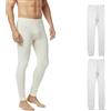 Leedya Calzamaglia Uomo in Caldo Cotone Lungo, Made in Italy - Set 2 o 4 Pantalone Intimo Termico Invernale Morbido e Traspirante - Comfort Naturale e Aderente - Nero o Bianco, da S a 3XL (2, Bianco, S)
