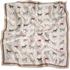 LumiSyne Sciarpe Di Seta Donna Foulard Quadrata Motivo Cavallo Vintage Leggera Raso Foulard Piccolo Multifunzione Fazzoletto Da Collo Bandane Copricapo Nastro Sciarpa 53×53cm