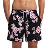 HLVEXH Costume da Bagno Uomo con Slip Interno in Rete e Tre Tasche | Pantaloncini da spiaggia da uomo con fodera in rete per spiaggia e piscina con tessuto leggero, elastico in vita e pratiche