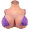 Vnmcry Seno in Silicone Realistici Petti Finti Riempito di Cotone Mezzo Corpo Falso Petto Finto per Uomini Crossdresser Transgender Mastectomia Protesi (Abbronzata - AA Cup)