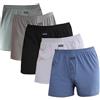 Merking Boxer Uomo Cotone Biologico 100% Fantasia Tessuto Mutande a Pantaloncino Intimo Comodi Leggeri e Traspiranti Confezione da 3/4/5 SJDK2205M-5Pack02-1-L