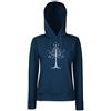 Urban Backwoods White Tree Donna Felpe con Cappuccio Hoodie